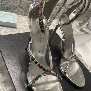 Giuseppe Zanotti Silver High Heels